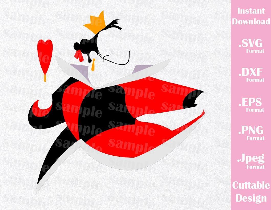 Queen of Hearts Red Logo - Disney Villains Inspired Queen of Hearts Cutting Machines File in ...