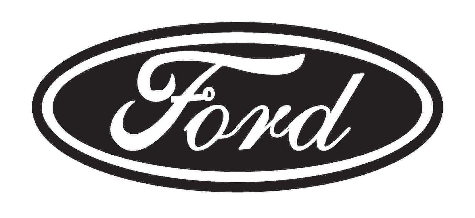 White Ford Logo - Black ford Logos