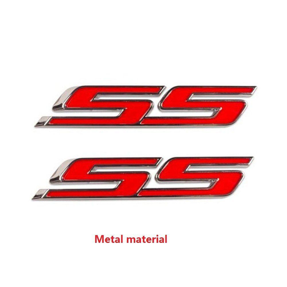 Camaro SS Logo - Yoaoo Oem® 2pcs OEM Chrome Ss Emblems Metal Sticker 3D