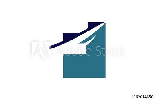 Blue Square F Logo - F Blue Square Swoosh Letter Logo - Buy this stock vector and explore ...