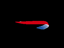 Airline with Red and Blue Ribbon Logo - Red and blue ribbon Logos