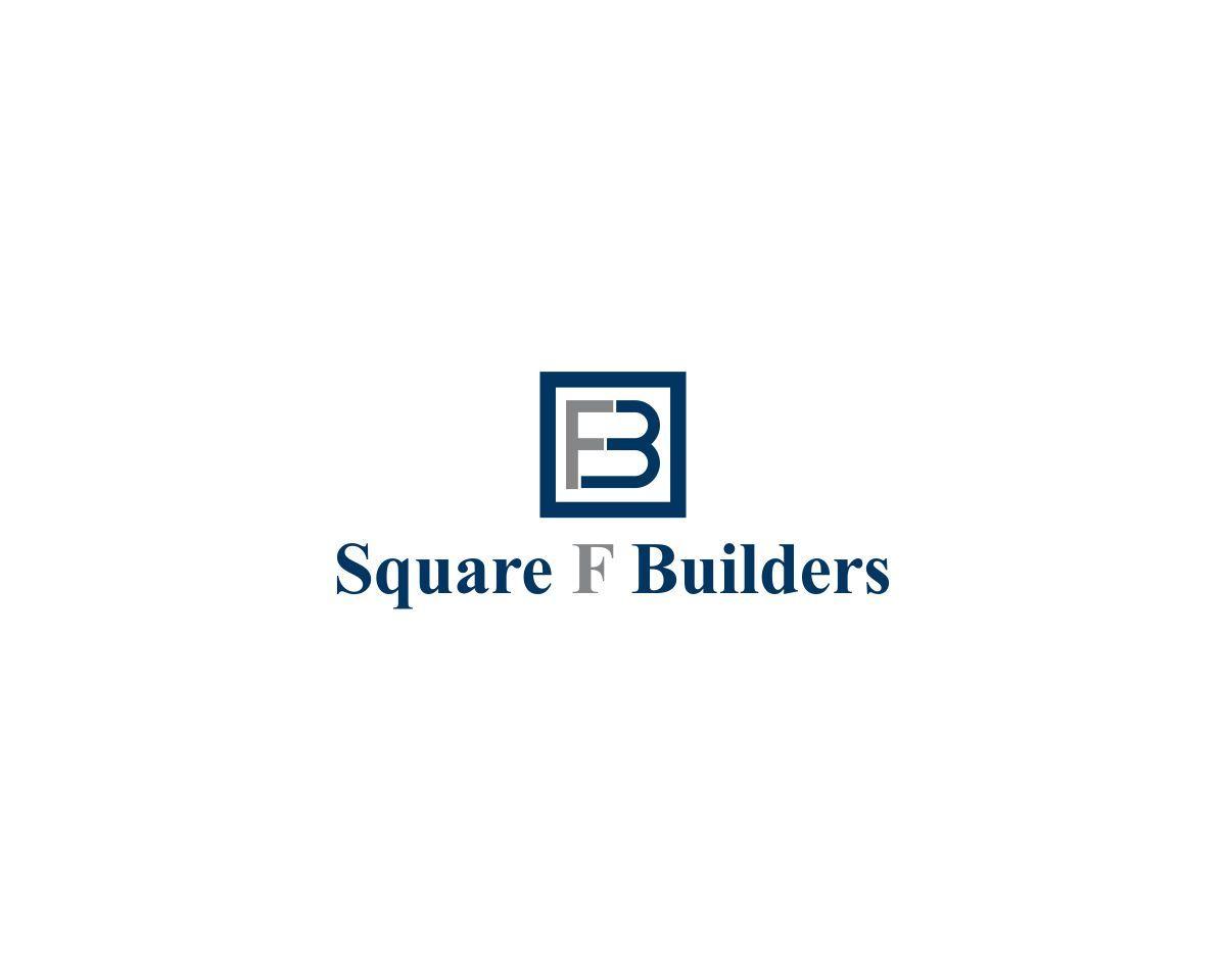 Blue Square F Logo - Serious, Masculine, Construction Logo Design for Square F Builders