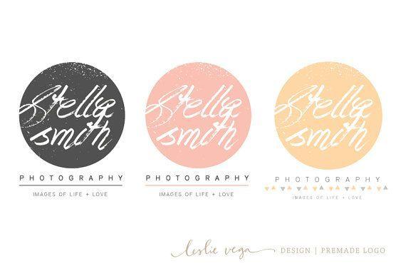 Rustic Round Logo - Premade Photography Logo Rustic, textured round logo by ...