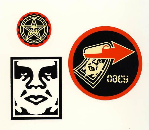 Obey Giant Logo - OBEY GIANT Shepard Fairey 3 STICKER LOT Set *BRAND NEW* Andre