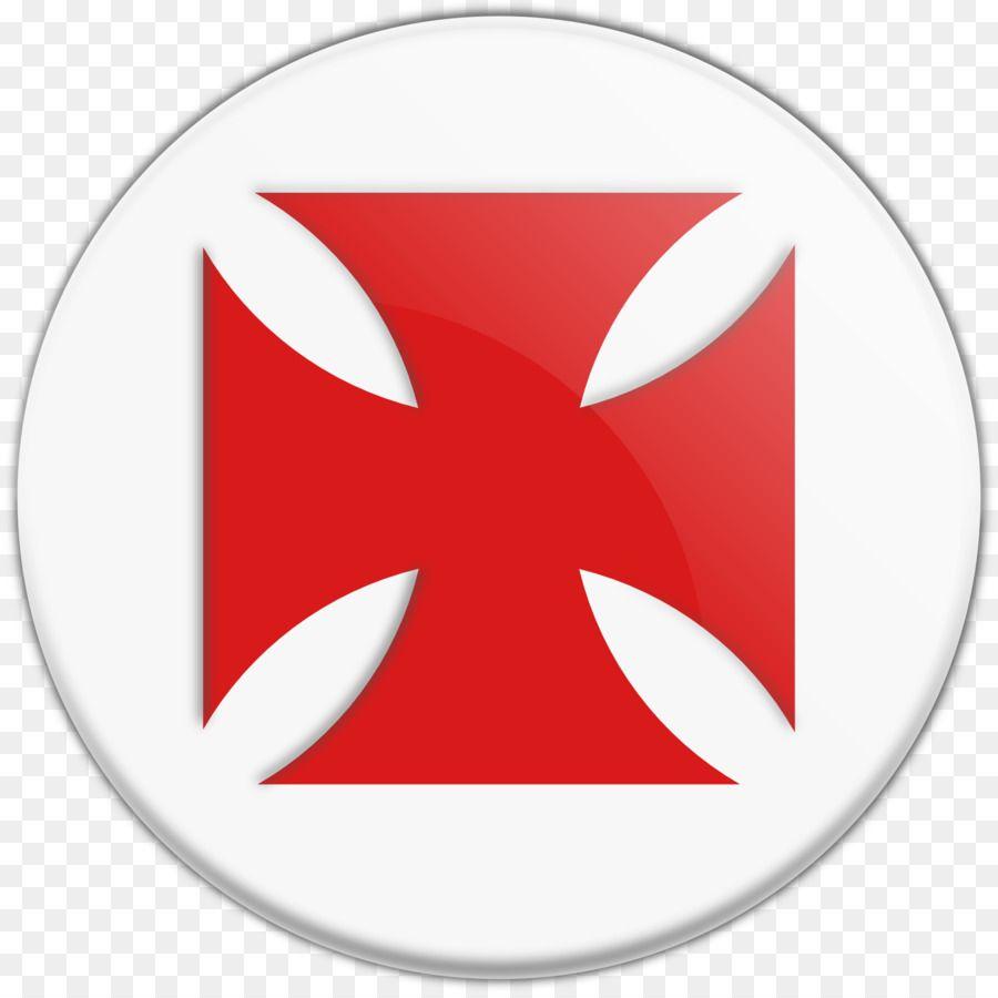 Circle Red Cross Logo - Crusades Middle Ages Symbol Knights Templar cross on png