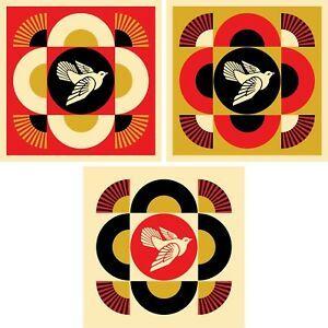Obey Giant Logo - Dove Geometric Print Set by Shepard Fairey Obey Giant - Signed ...