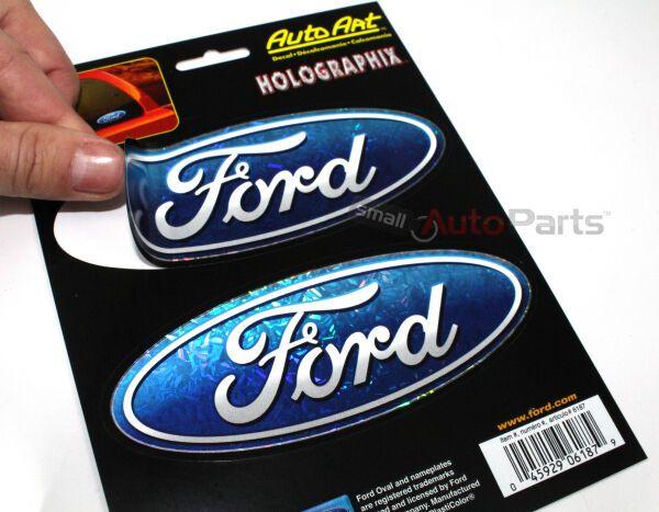 Ford Blue Oval Logo - 2) Ford Blue Oval Logo Chrome look Emblems car truck suv hood/rear ...