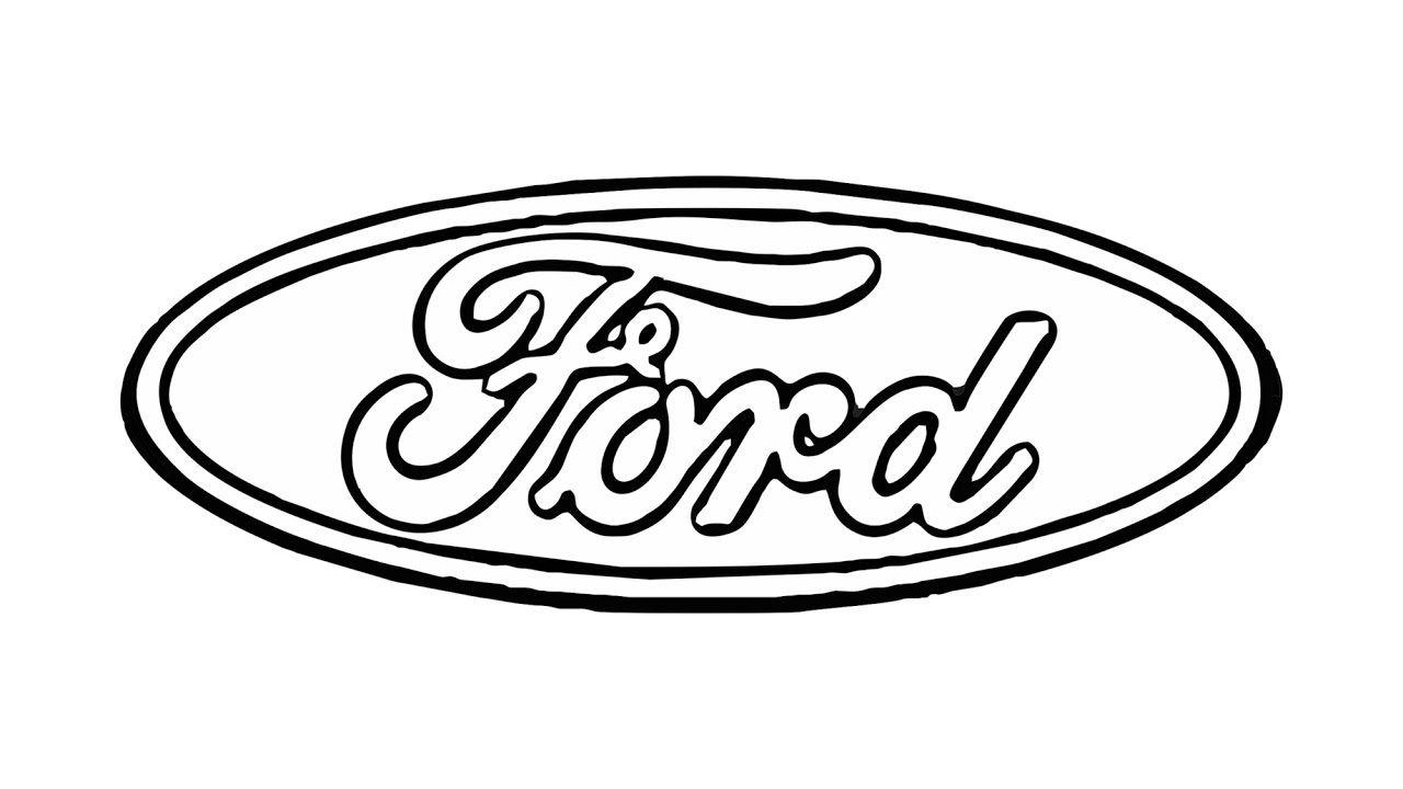 White Ford Logo - How to Draw the Ford Logo (symbol, emblem) - YouTube