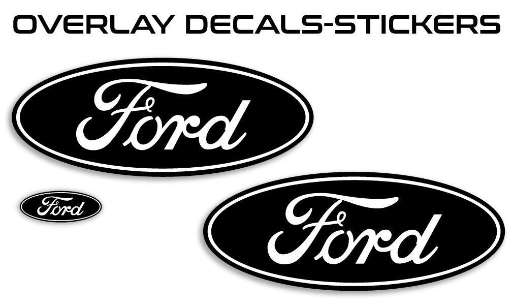 White Ford Logo - Ford Overlay Emblem Custom Decals