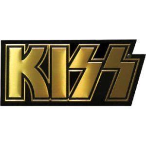 Classic Kiss Logo - KISS Logo on Gold Metal sticker gene simmons paul stanley classic