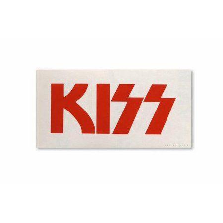 Classic Kiss Logo - KISS Logo Rub-On STICKER, Officially Licensed Products Classic Rock ...