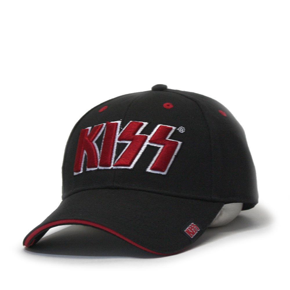 Classic Kiss Logo - KISS Band Classic Red on White Adjustable Baseball Cap - Ooh La La ...