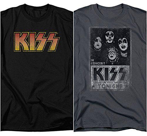 Kiss Rock Band Logo - 2 Pack Combo Kiss Rock Band Logo & Concert Classic Retro Vintage ...