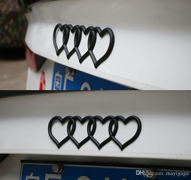 Heart Car Logo - For Audi Heart Love Trunk Badge Emblem Car Logo Rear Decal Sticker