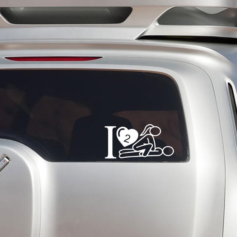 Heart Car Logo - I Love To Have Sex Girl Guy Heart Car Truck Window Vinyl