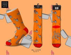 Lit Basketball Logo - Odd Sox It's Lit Zippo Lighter Basketball Fashion Socks Men's 6-13 ...