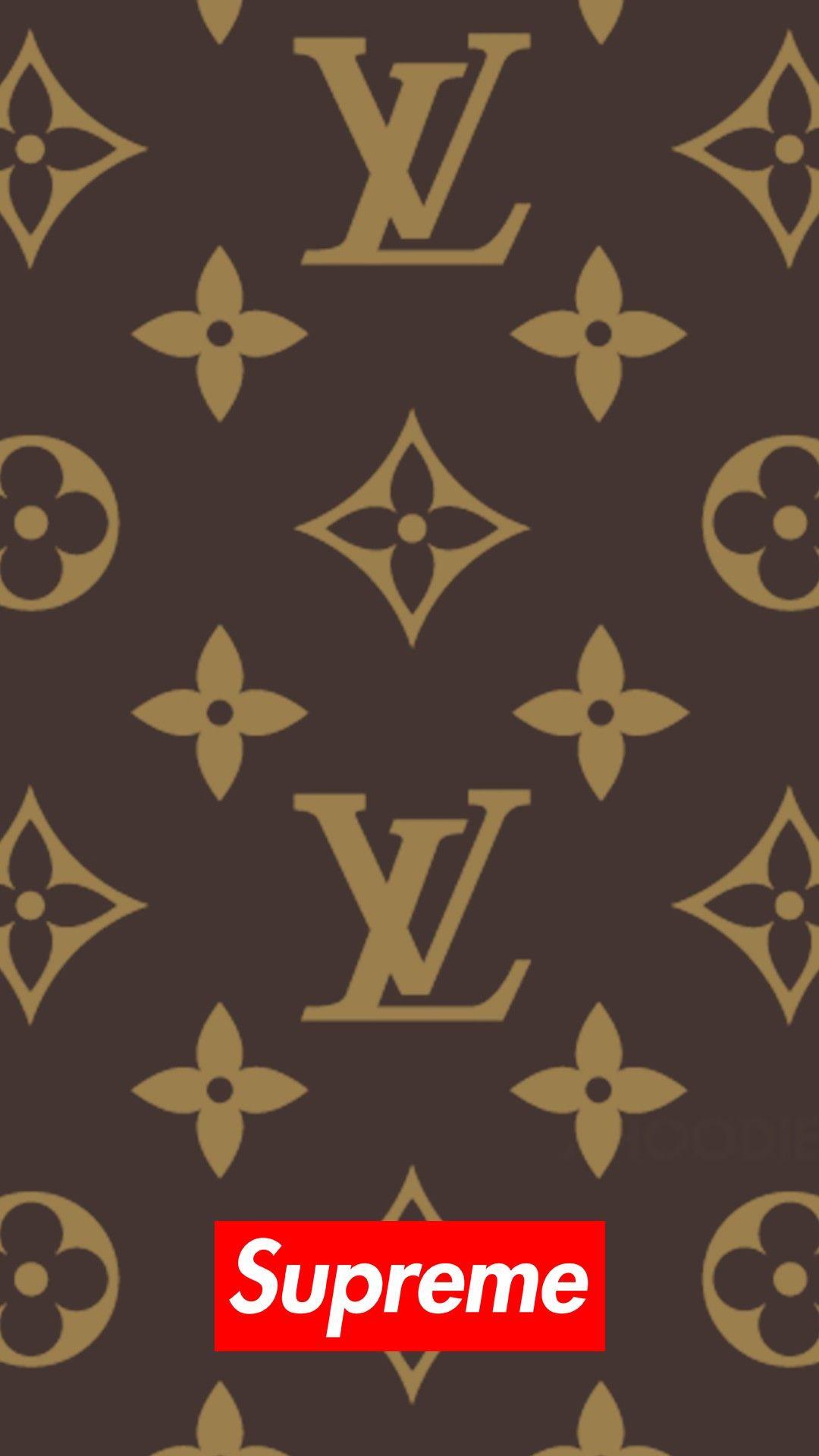 Louis Vuitton Red Logo - Supreme x Louis Vuitton. phone. Wallpaper