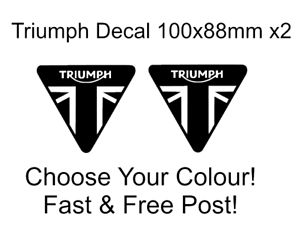 Triumph Logo - 2 x Triumph Logo Motorcycle Race Vinyl Sticker Decals | eBay