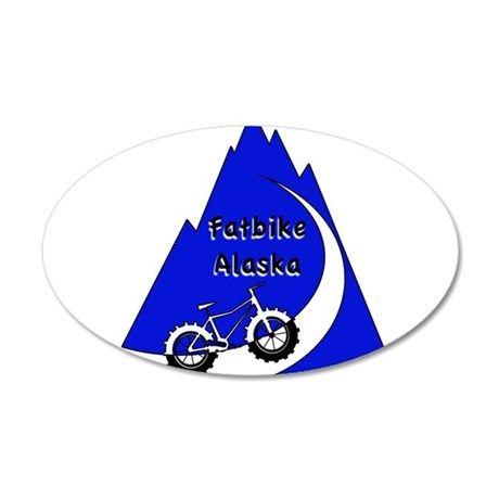 Alaska Mountain Logo - Fatbike Alaska Mountain logo Wall Decal