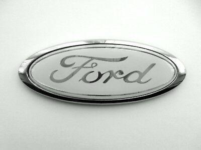 Black and White Ford Logo - WHITE FORD LOGO Bonnet Boot Badge Emblem for Fiesta Focus Escort