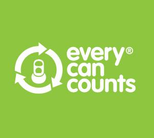 Green and White Logo - Every Can Counts logo (white on green) - Every Can Counts
