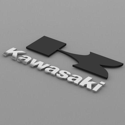 Kawaski Logo - 3D kawasaki logo transport | CGTrader