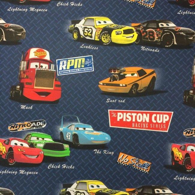 Disney Cars Piston Cup Logo - Discover Direct - Licensed Disney Pixar Cars Piston Cup Blue Cotton ...
