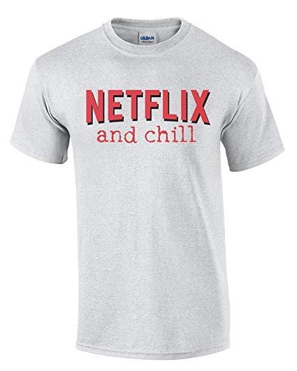 Small Netflix Chill Logo - Amazon.com: Ash T-shirt Netflix and Chill: Clothing