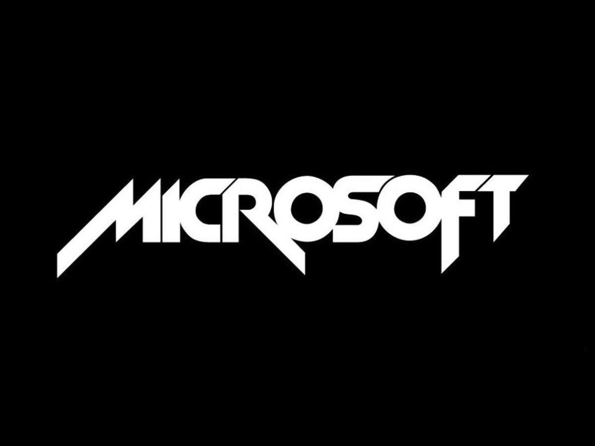 Microsoft 1980 Logo - Dave DeSandro Microsoft logo was metal