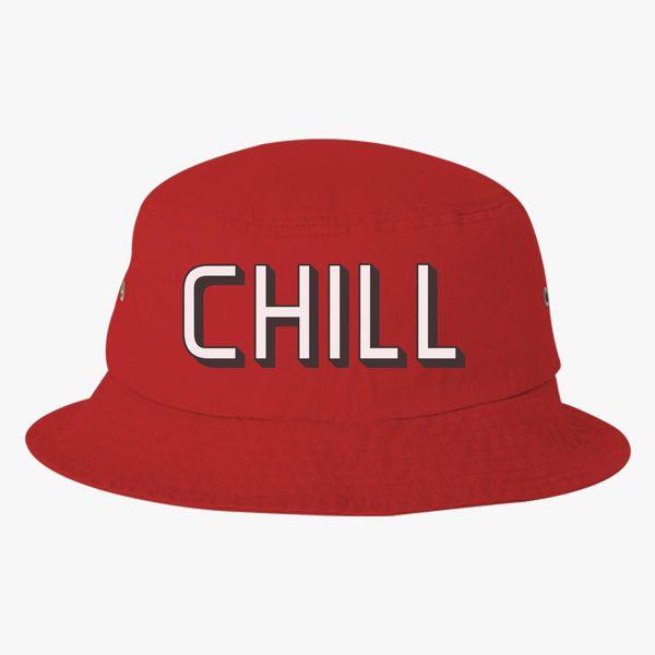 Small Netflix Chill Logo - Funny Netflix and Chill Bucket Hat (Embroidered)