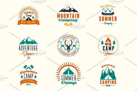 Best Camp Logo - Summer Camping Badges ~ Logo Templates ~ Creative Market