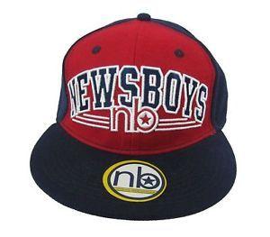 Red NB Logo - Newsboys Gods's Not Dead NB Logo Red and Navy Blue Hat Cap New ...