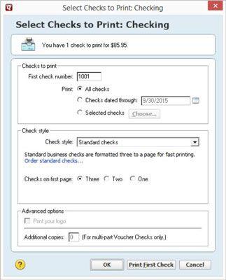 Quicken Check Logo - How to Print Checks from Quicken 2015 - dummies