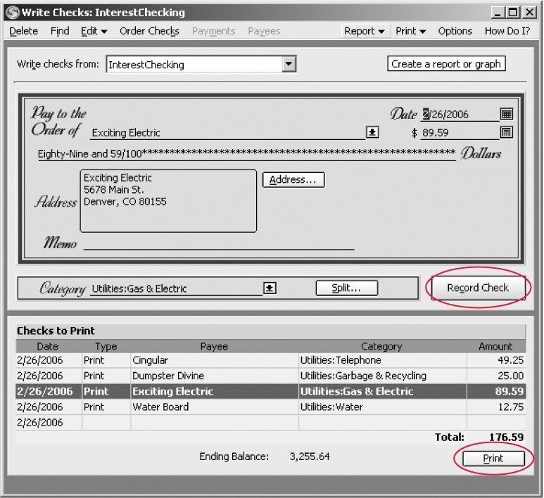 Quicken Check Logo - 4. Banking, Credit Cards, and Cash - Quicken 2006 for Starters: The ...