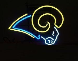 Rams Logo - New Los Angeles Rams Logo Neon Light Sign 17x14