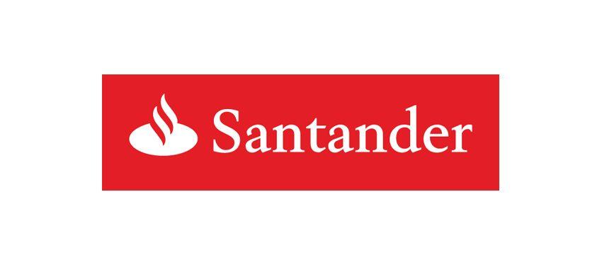 White Santander Logo - Santander