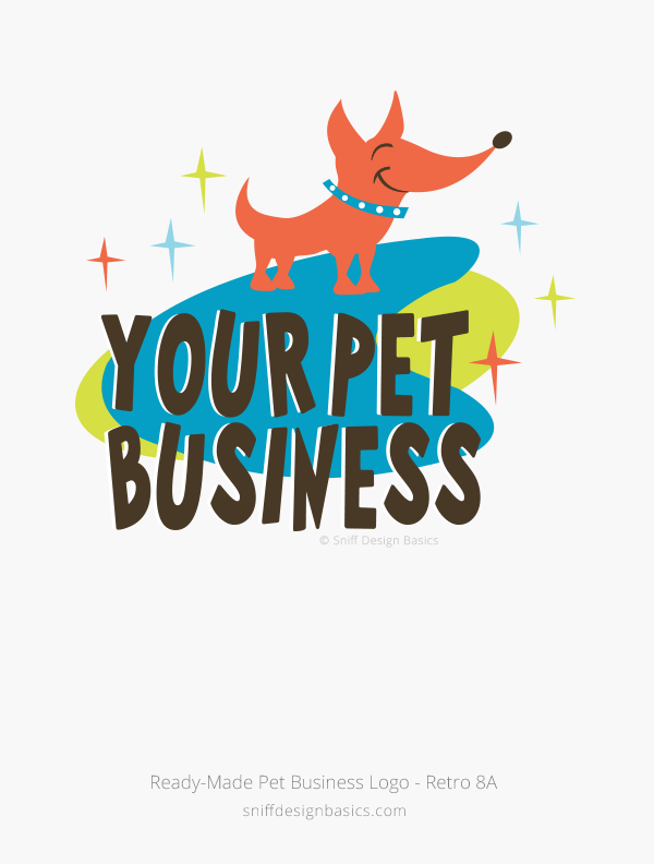 1960'S Business Logo - Ready Made Pet Business Logo – Retro 8 | Sniff Design® Basics ...