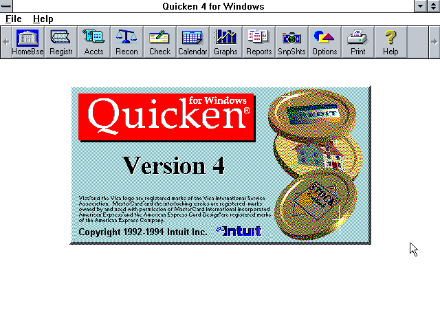 Quicken Check Logo - WinWorld: Quicken 4.0 (Win)