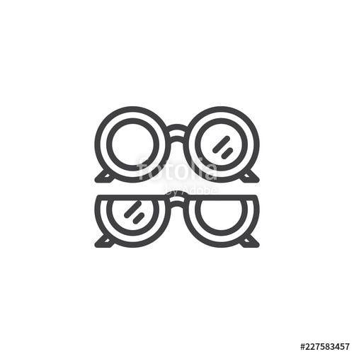 Optical Line Logo - Optical eye glasses outline icon. linear style sign for mobile