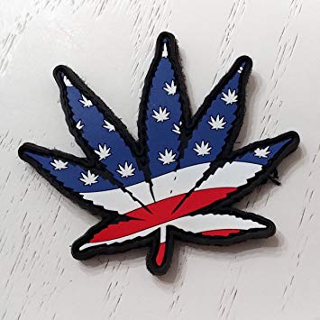 Hippy U.S.A. Logo - Amazon.com: Cannabis Marijuana Boho Weed Hippy USA Flag PVC Rubber ...