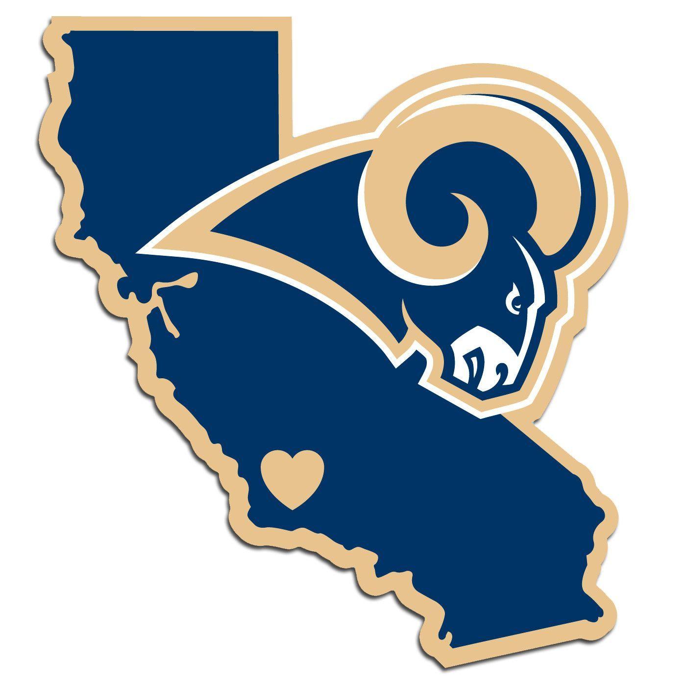 Los Angeles Rams Logo - It's a home state decal with a sporty twist! This Los Angeles Rams ...