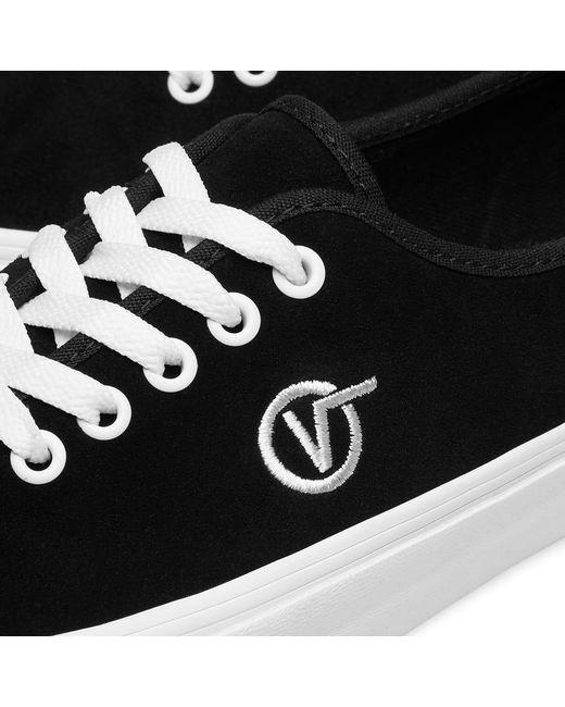 Circle V Logo - Vans Ua Authentic Circle V Embroidered Suede Sneakers in Black