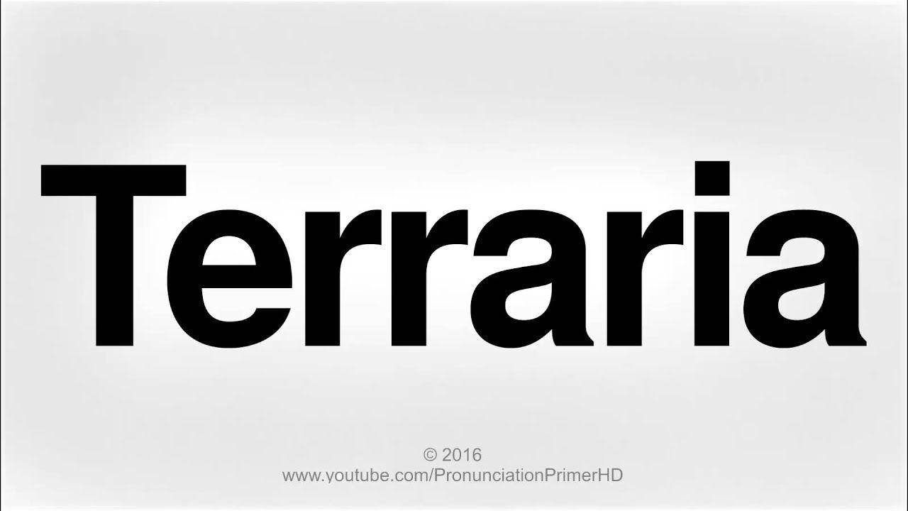 Black and White Terraria Logo - How To Pronounce Terraria. Pronunciation Primer HD