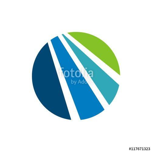 Circle V Logo - Colorful Swoosh Circle v.2