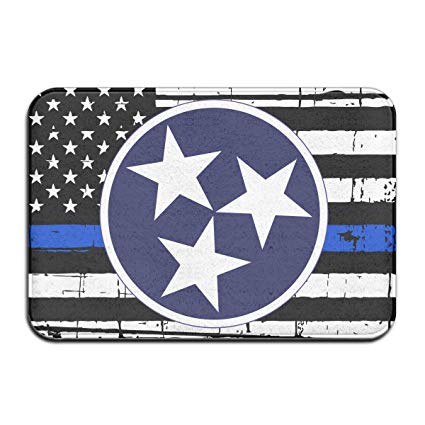 Thin Blue Star Logo - Amazon.com: Ynghbgh Mats Tennessee Tri Star Logo Thin Blue Line Flag ...