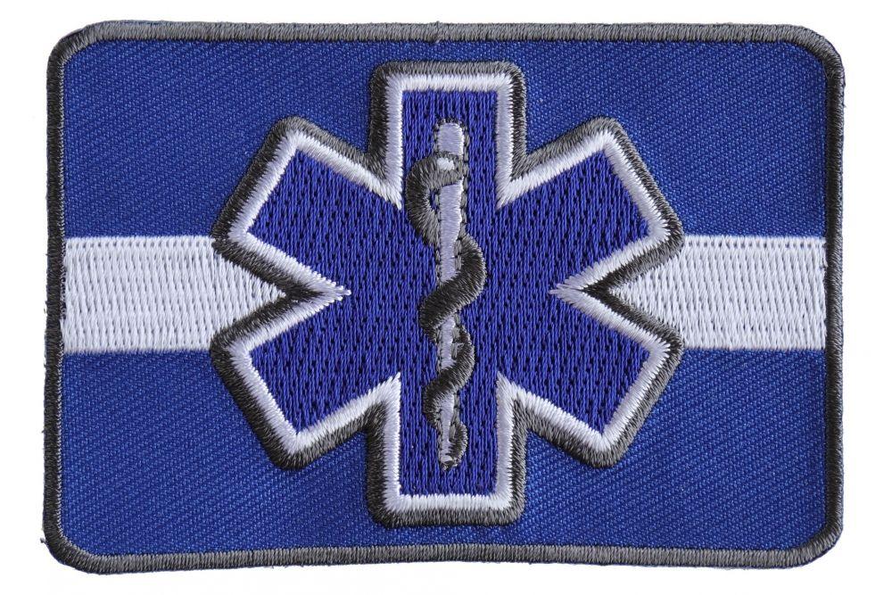 Thin Blue Star Logo - Thin White Line Blue Star Of Life Patch For EMS | EMT Patches ...