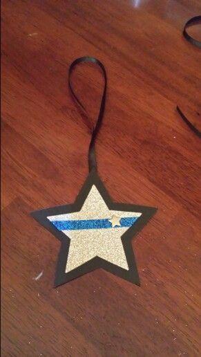 Thin Blue Star Logo - Thin Blue Line Police Officer or Sheriff ornament gift. Products ...