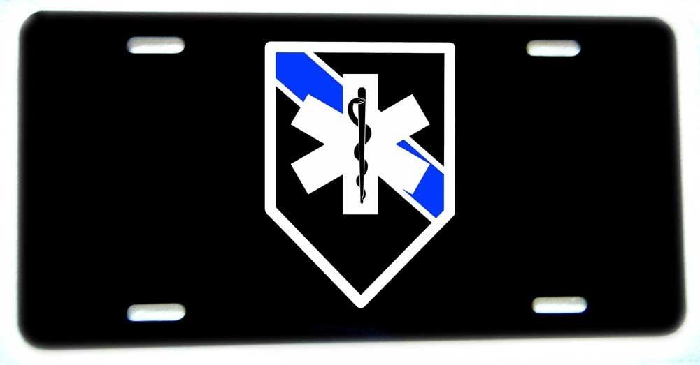 Thin Blue Star Logo - Thin Blue Line EMS Star of Life License Plate | Brotherhood Products ...