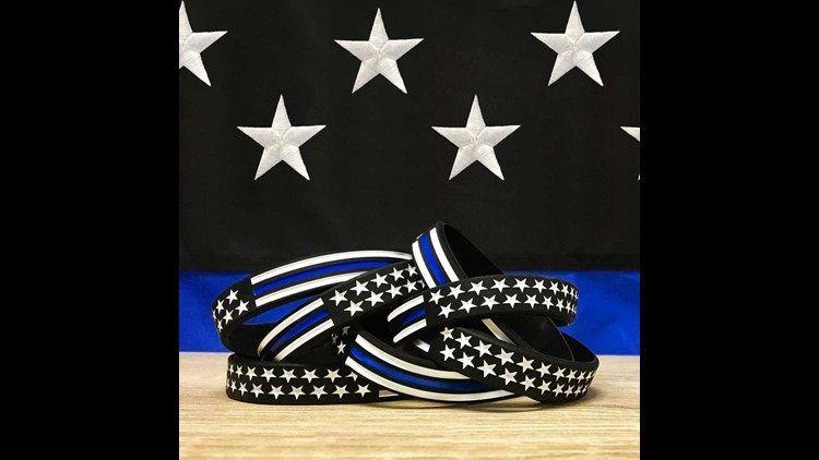 Thin Blue Star Logo - Verify: What those blue and black flags mean | 9news.com