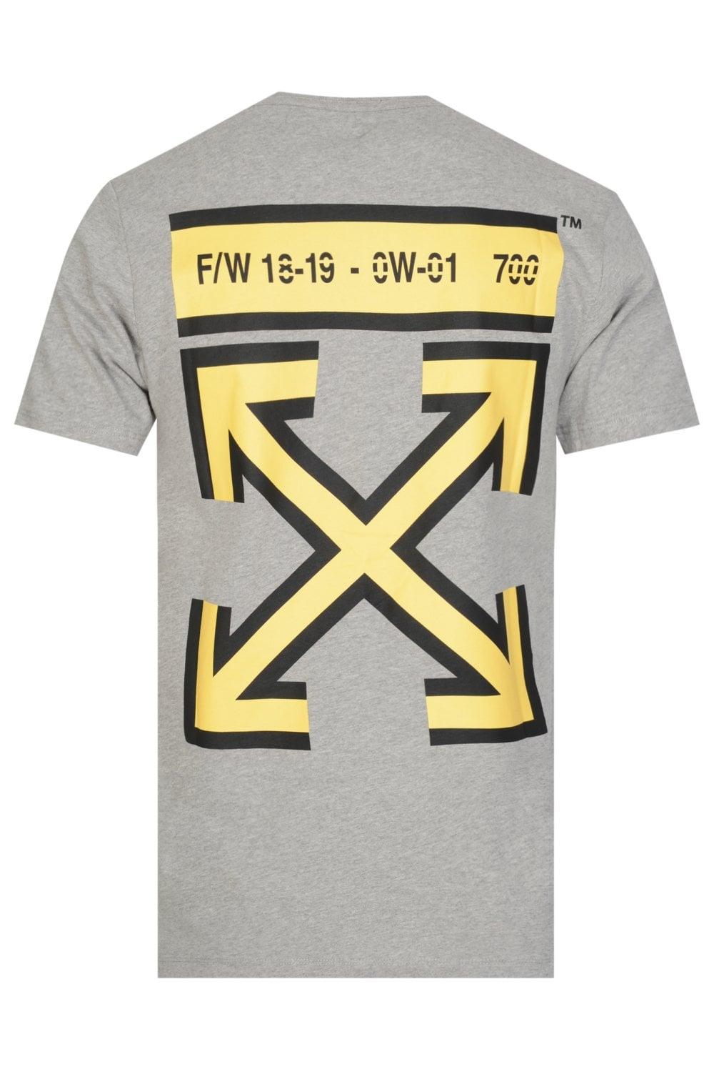 Grey Arrows Logo - Off White Marker Arrows T Shirt Grey